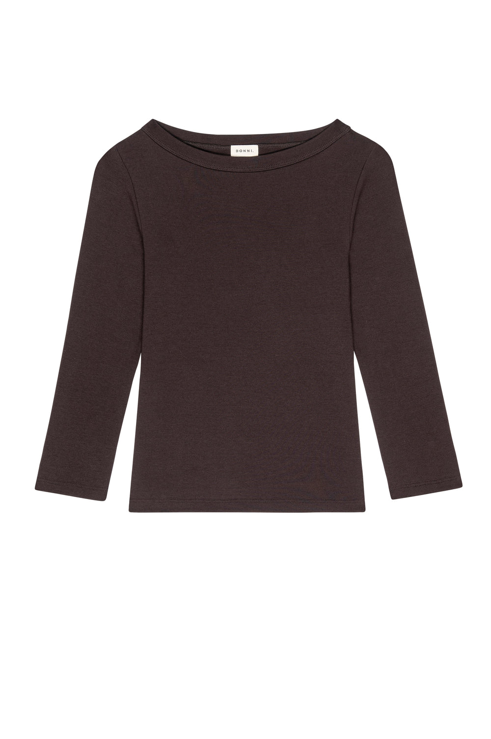 DONNI The Baby Rib Boat Neck - Espresso