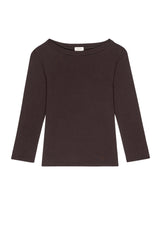 DONNI The Baby Rib Boat Neck - Espresso