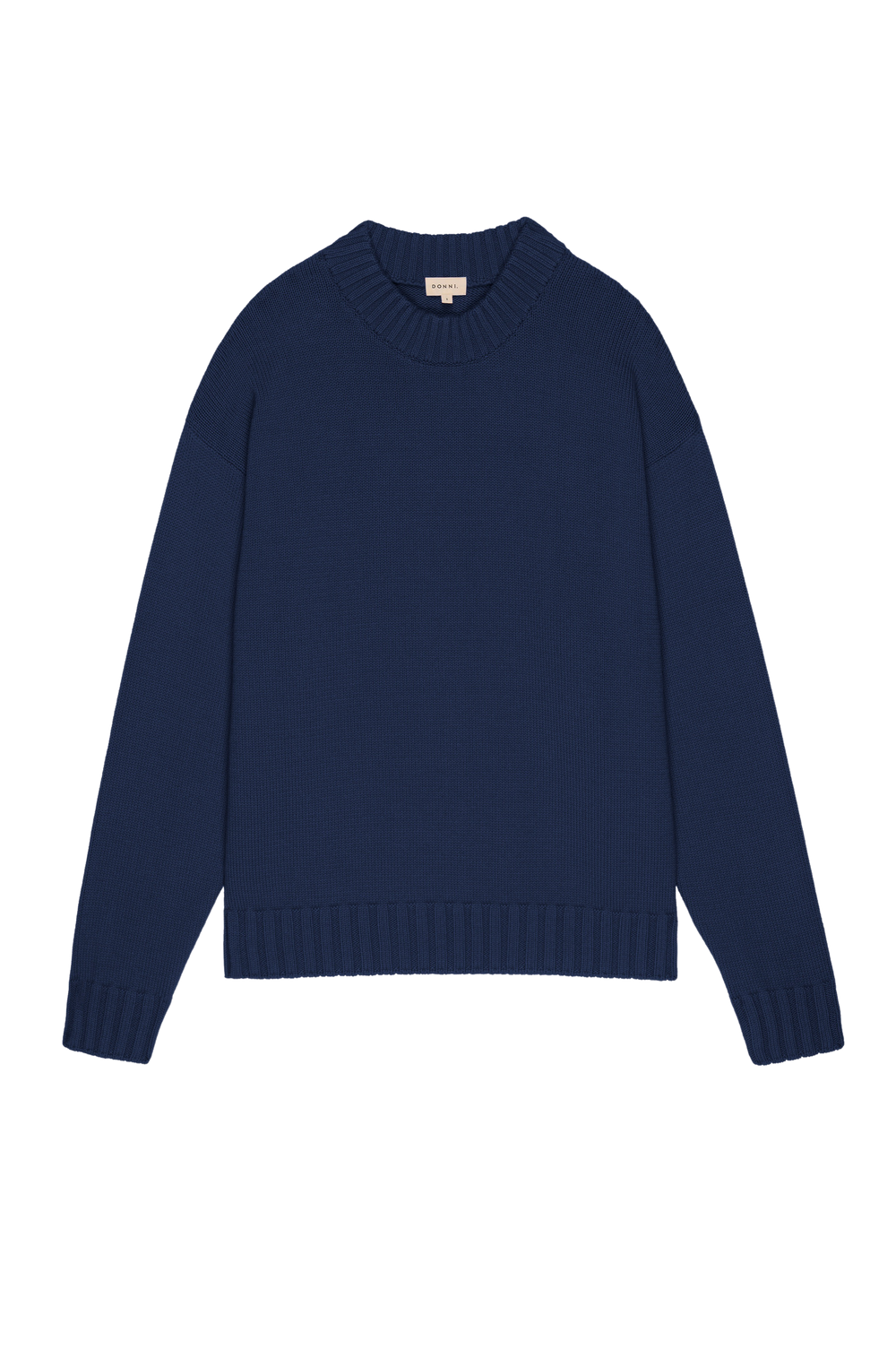 DONNI The Cotton Cashmere Crewneck Sweater - Navy