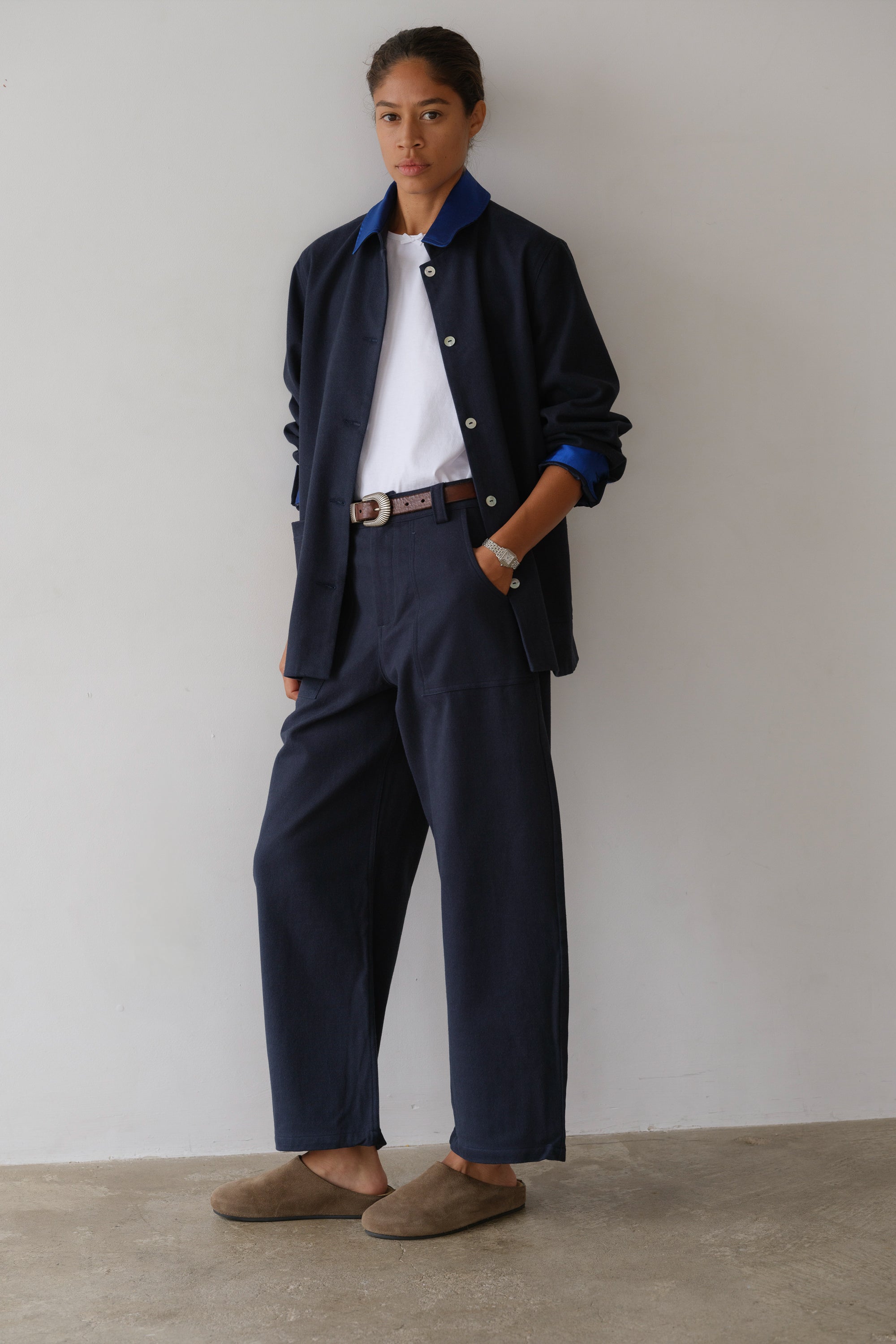 DONNI The Chino Contrast Jacket - Navy-Azure