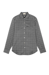 DONNI The Flannel Windowpane Shirt - Charcoal-Grey