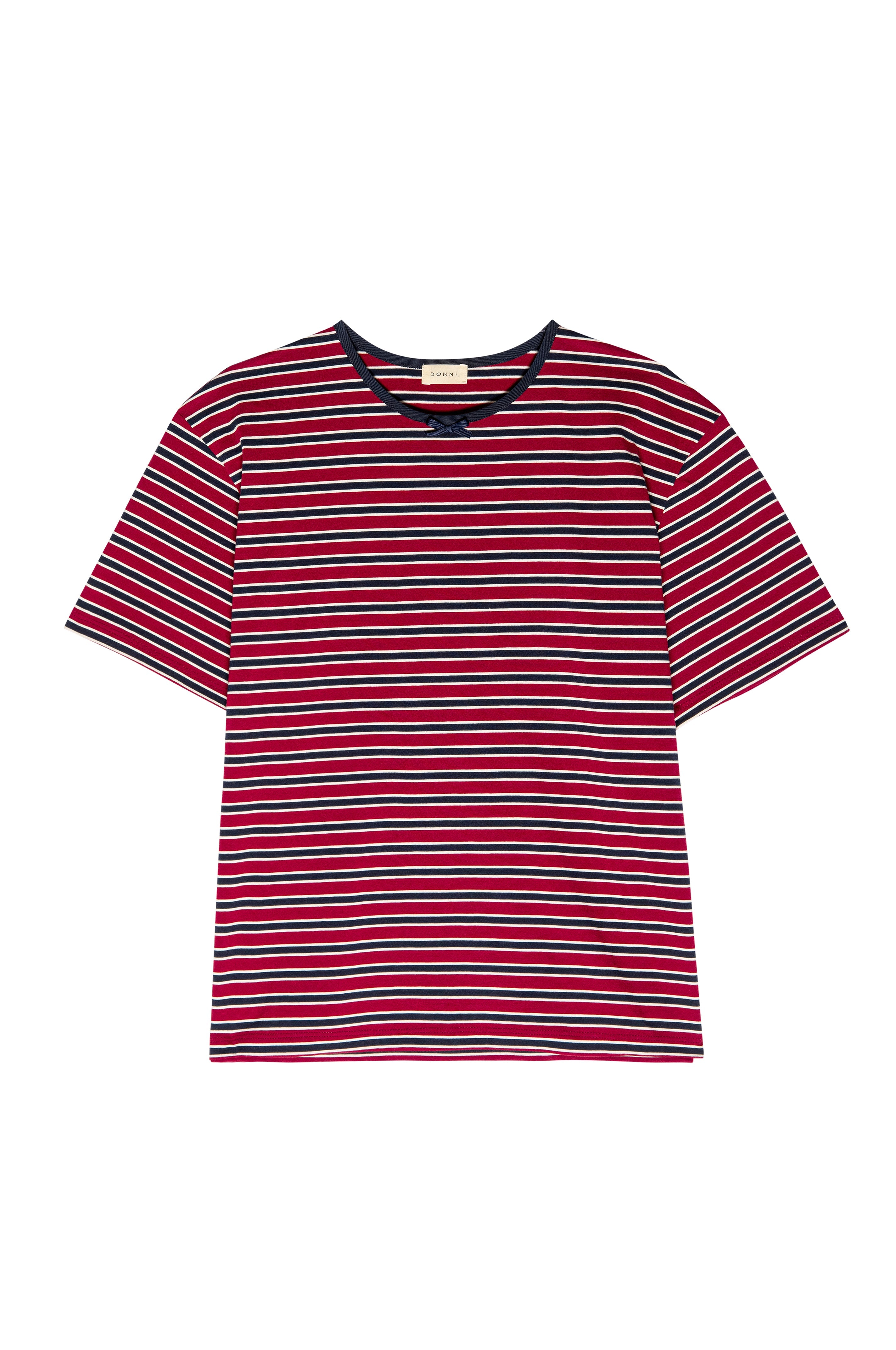DONNI The Jersey Bow Tee - Oxblood
