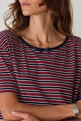 DONNI The Jersey Bow Tee - Oxblood