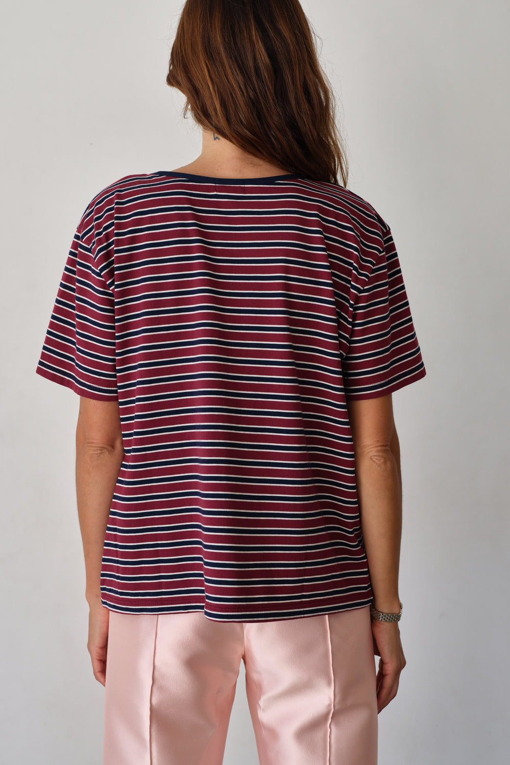 DONNI The Jersey Bow Tee - Oxblood