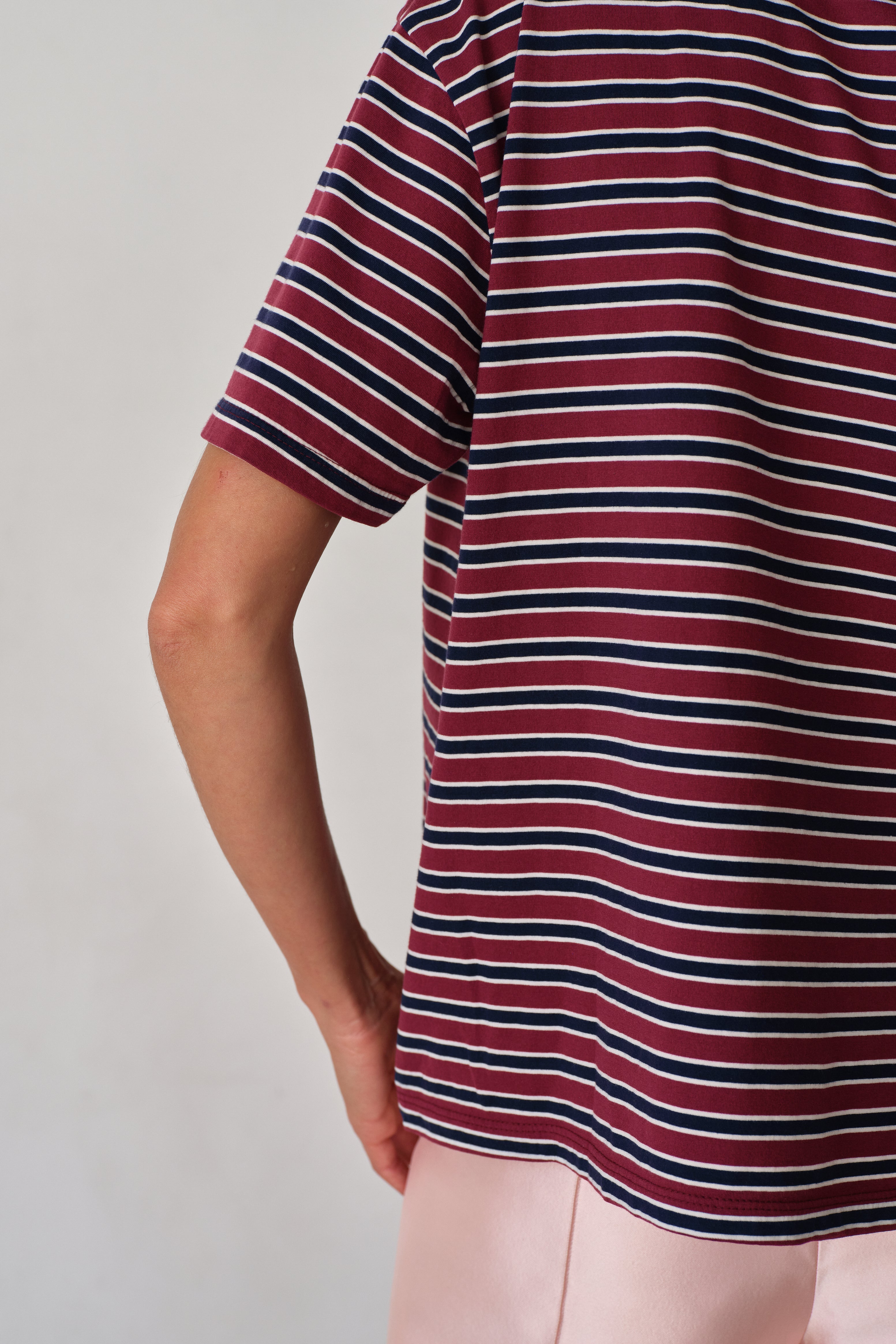 DONNI The Jersey Bow Tee - Oxblood