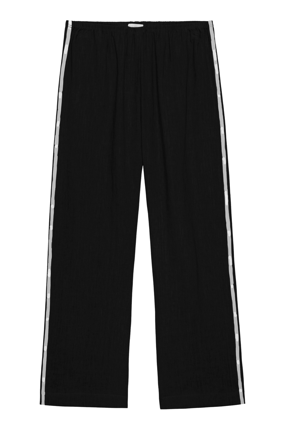 DONNI Jet Linen Crop Stripe Pant - Jet