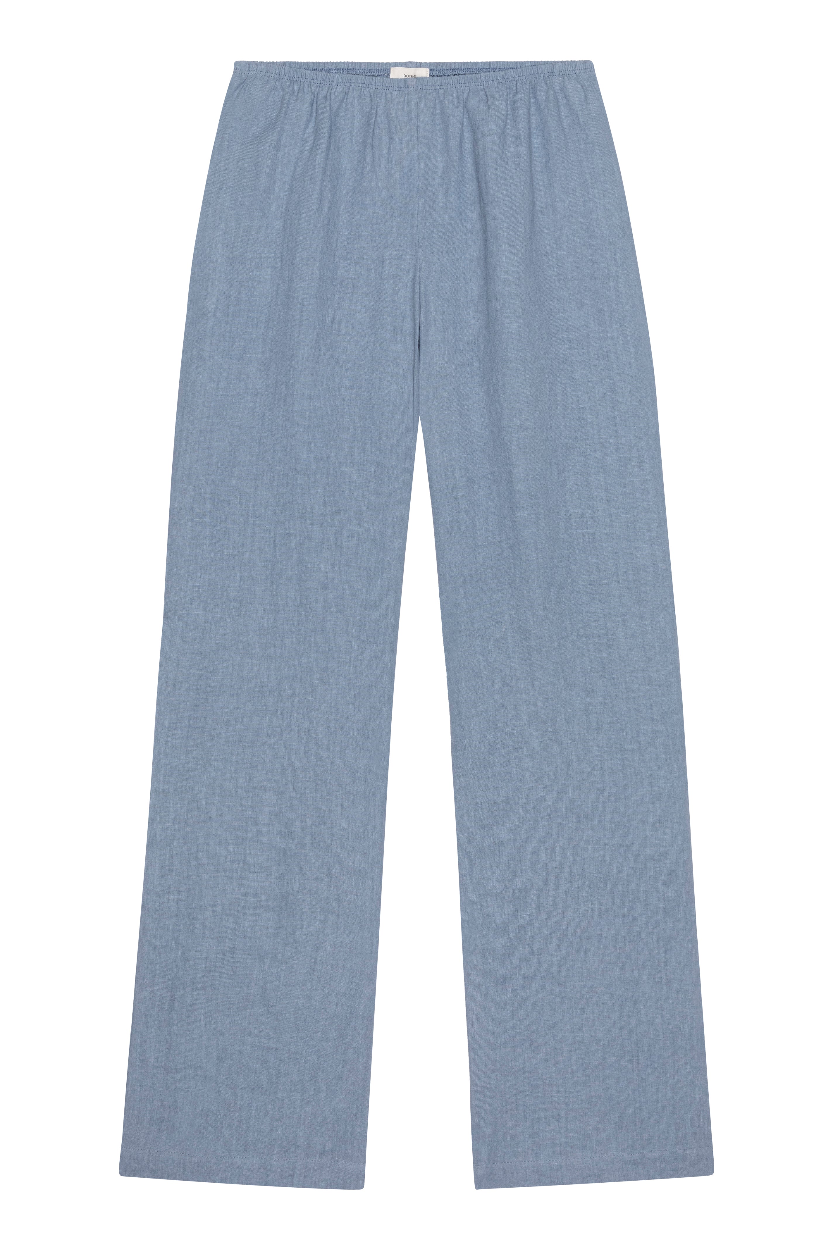DONNI Cornflower Linen Simple Pant - Cornflower