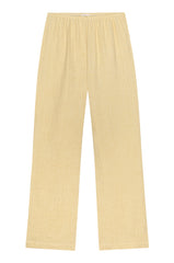 DONNI Butter Linen Simple Pant - Butter