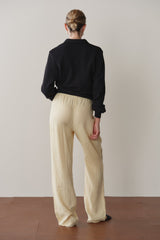 DONNI Butter Linen Simple Pant - Butter