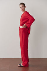 DONNI Bell Pepper Linen Simple Pant - Bell-Pepper
