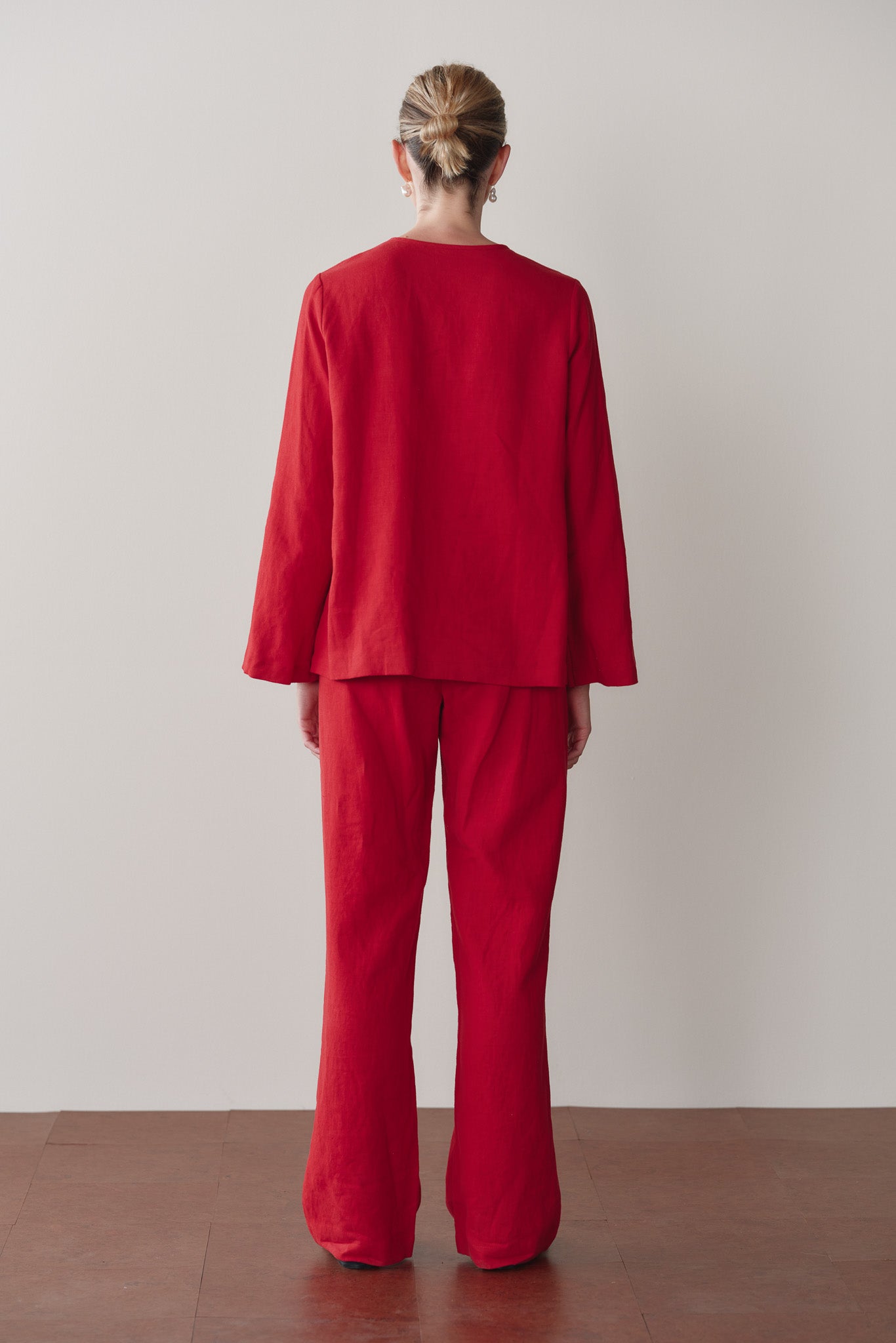 DONNI Bell Pepper Linen Simple Pant - Bell-Pepper