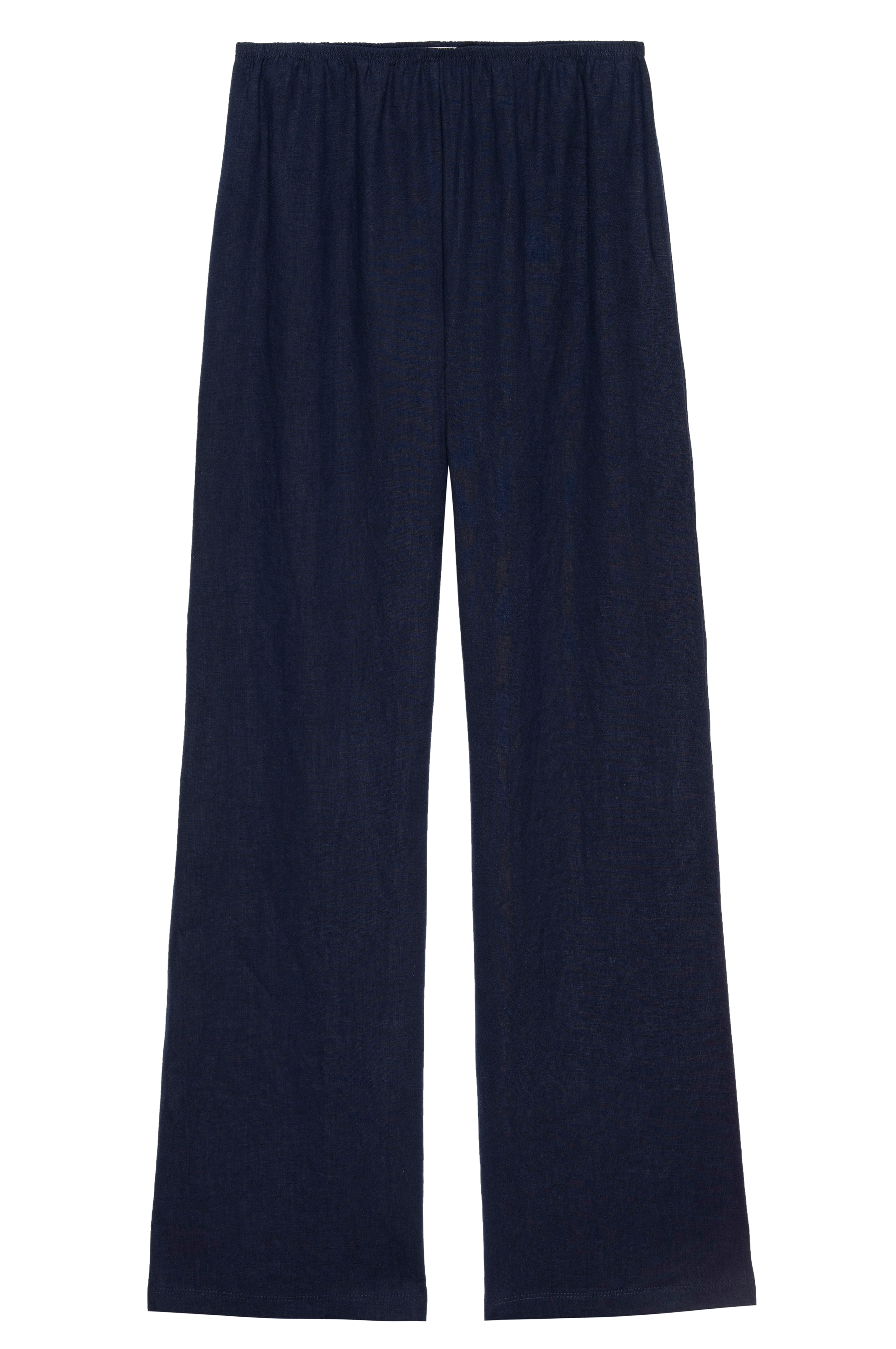 DONNI Navy Linen Simple Pant - Navy