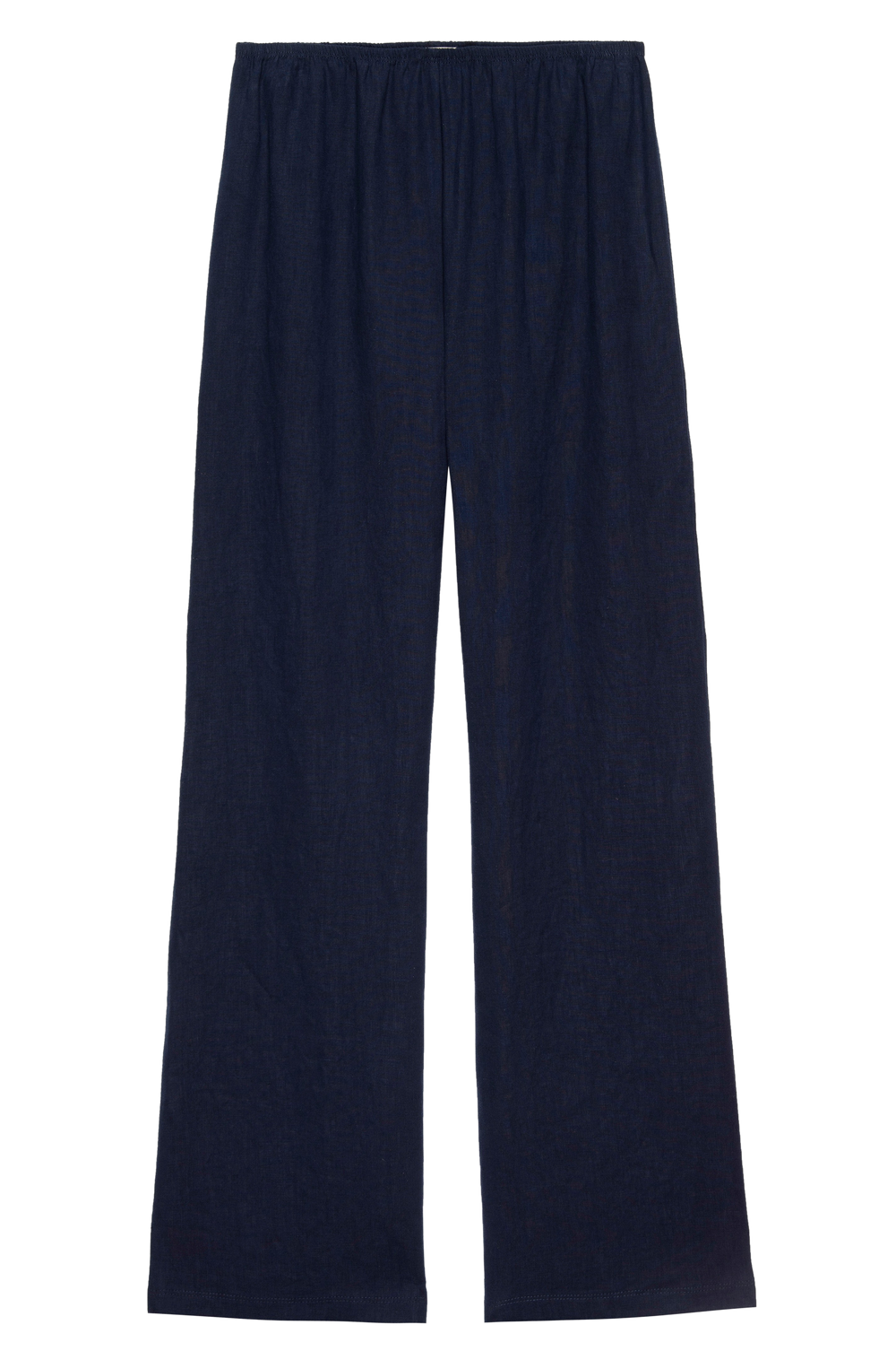 DONNI Navy Linen Simple Pant - Navy