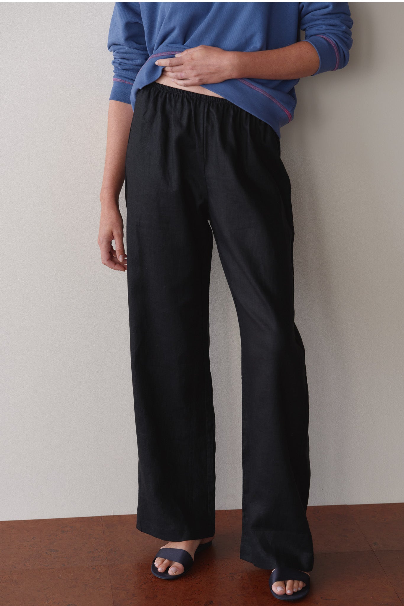 DONNI Jet Linen Simple Pant - Jet