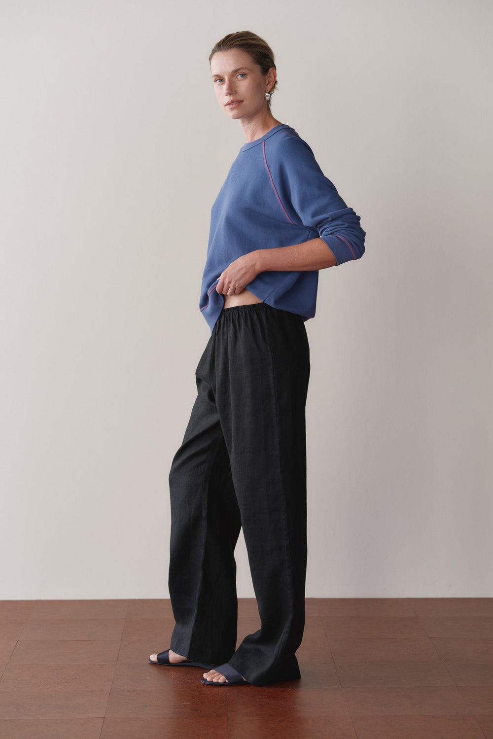 DONNI Jet Linen Simple Pant - Jet