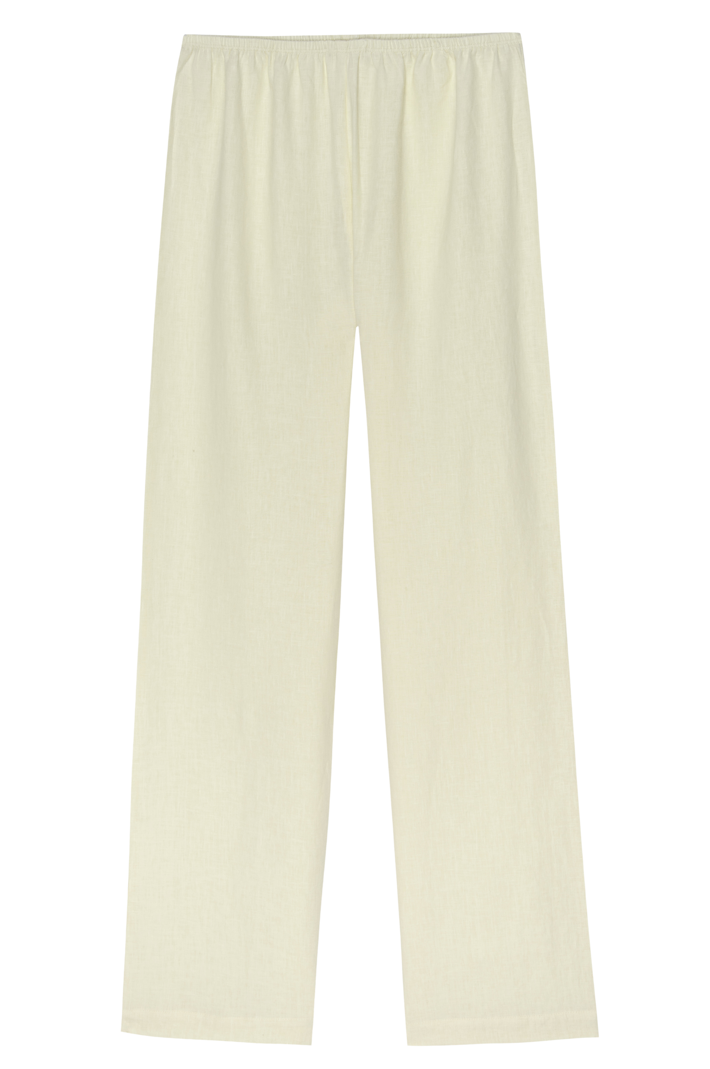 DONNI Creme Linen Simple Pant - Creme