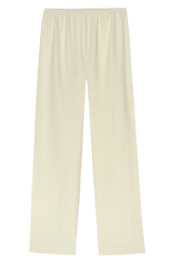 DONNI Creme Linen Simple Pant - Creme