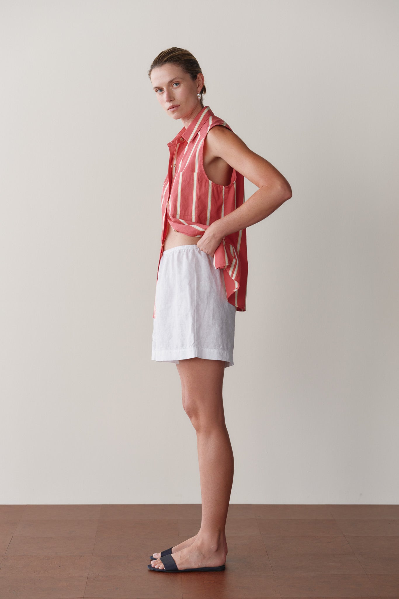 DONNI Powder Linen Short - Powder