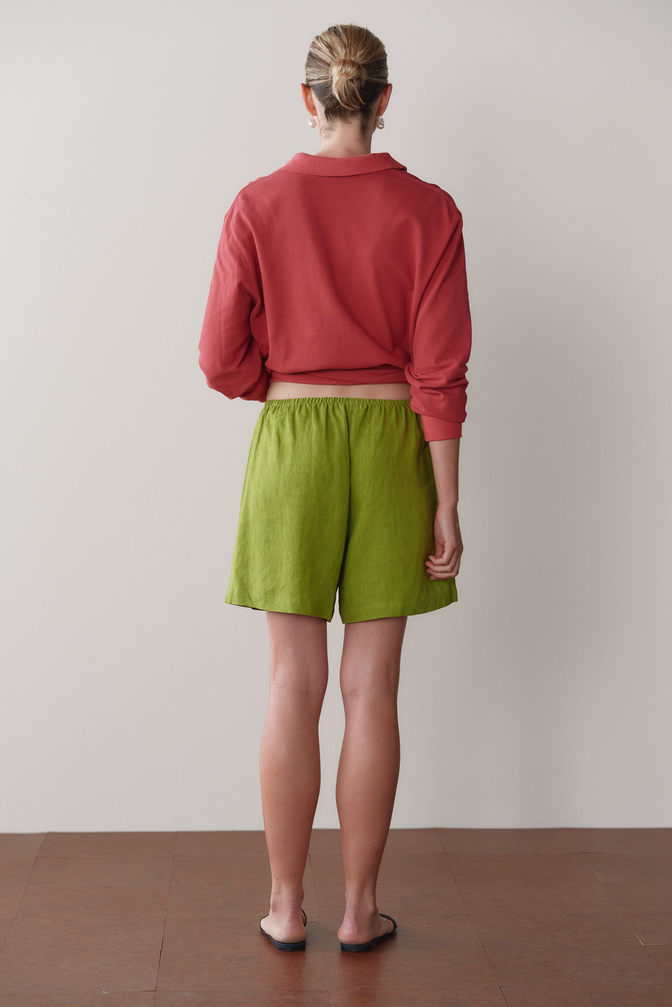 DONNI Pistachio Linen Short - Pistachio