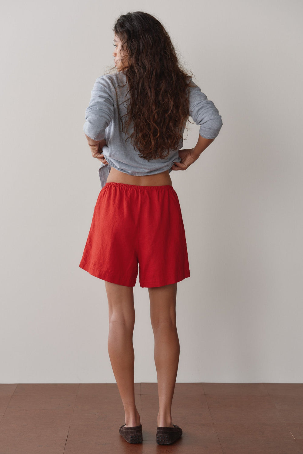DONNI Bell Pepper Linen Short - Bell-Pepper