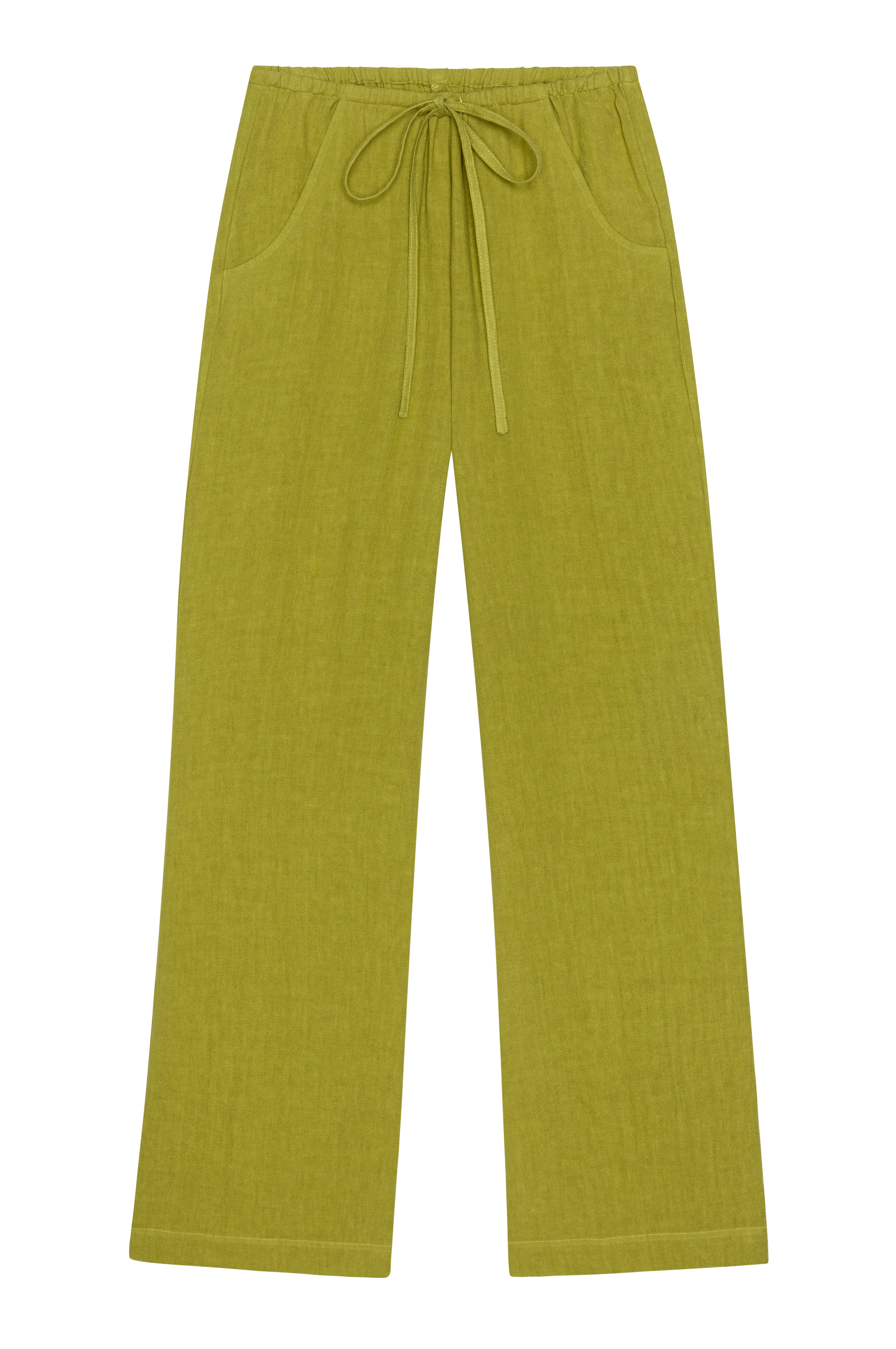DONNI Pistachio Linen Drawstring Pant - Pistachio