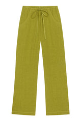 DONNI Pistachio Linen Drawstring Pant - Pistachio