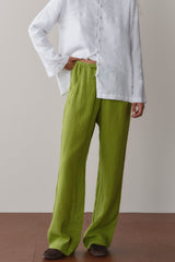 DONNI Pistachio Linen Drawstring Pant - Pistachio