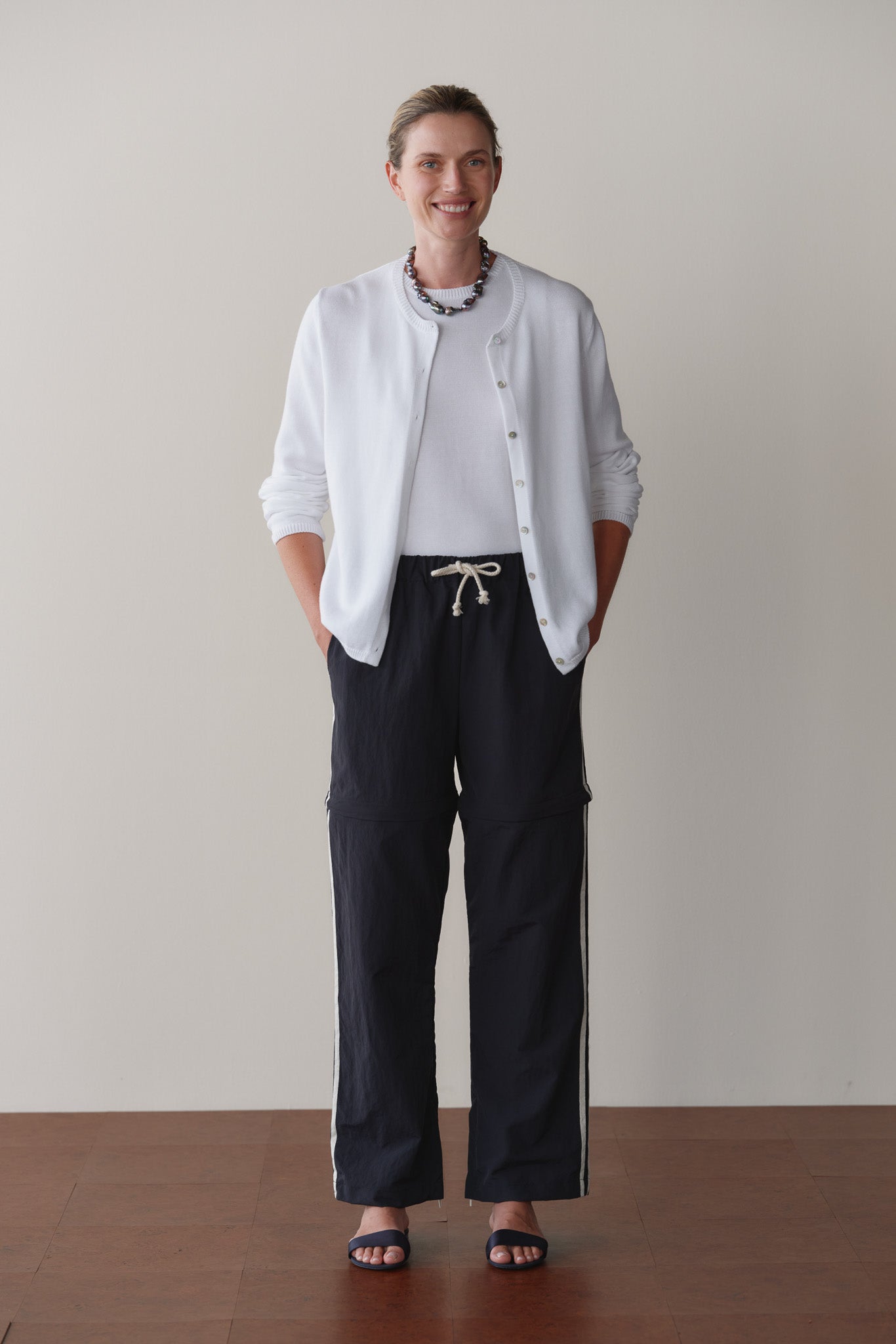 DONNI The Nylon Zip Pant - Jet