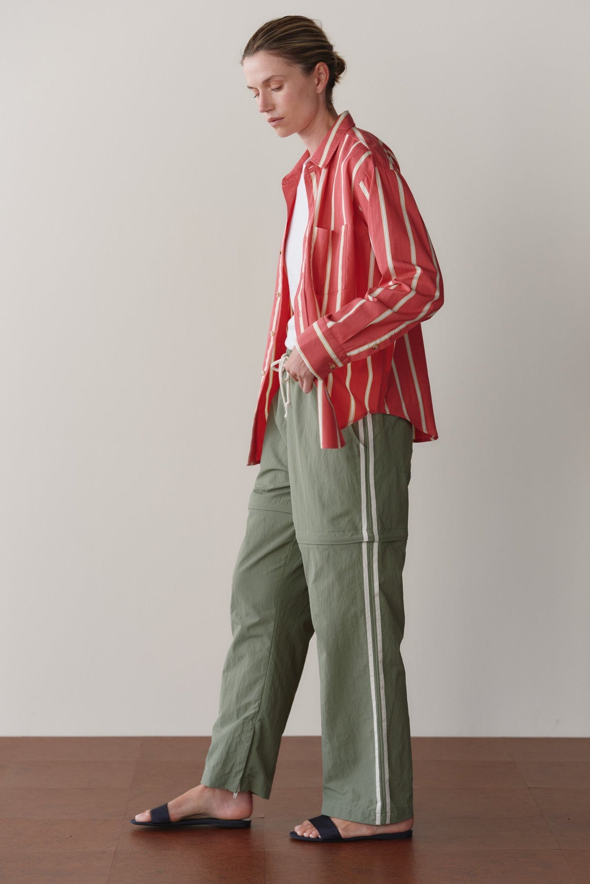 DONNI The Nylon Zip Pant - Sage