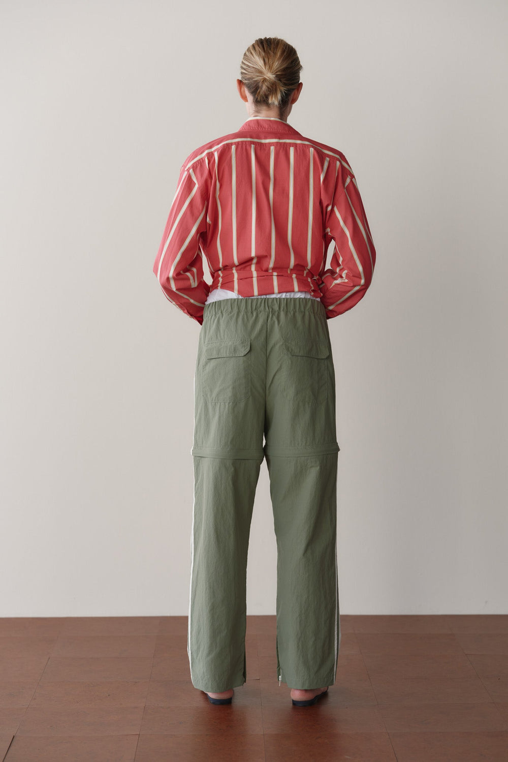 DONNI The Nylon Zip Pant - Sage