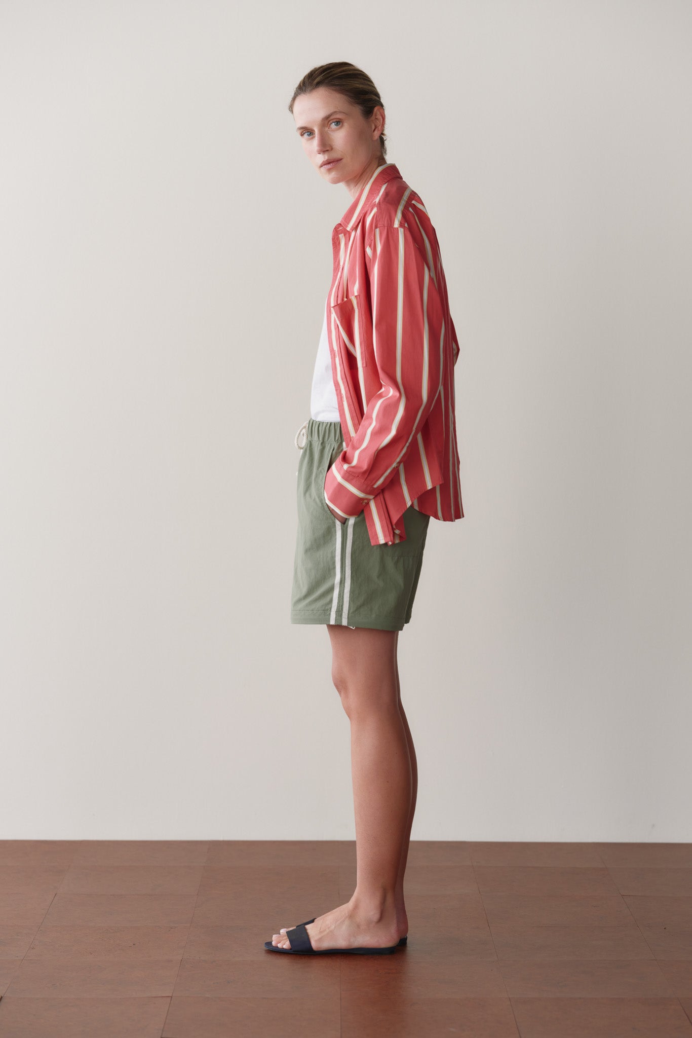 DONNI The Nylon Zip Pant - Sage