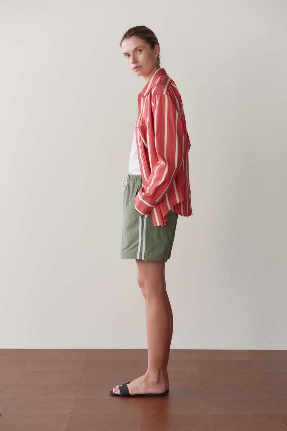 DONNI The Nylon Zip Pant - Sage