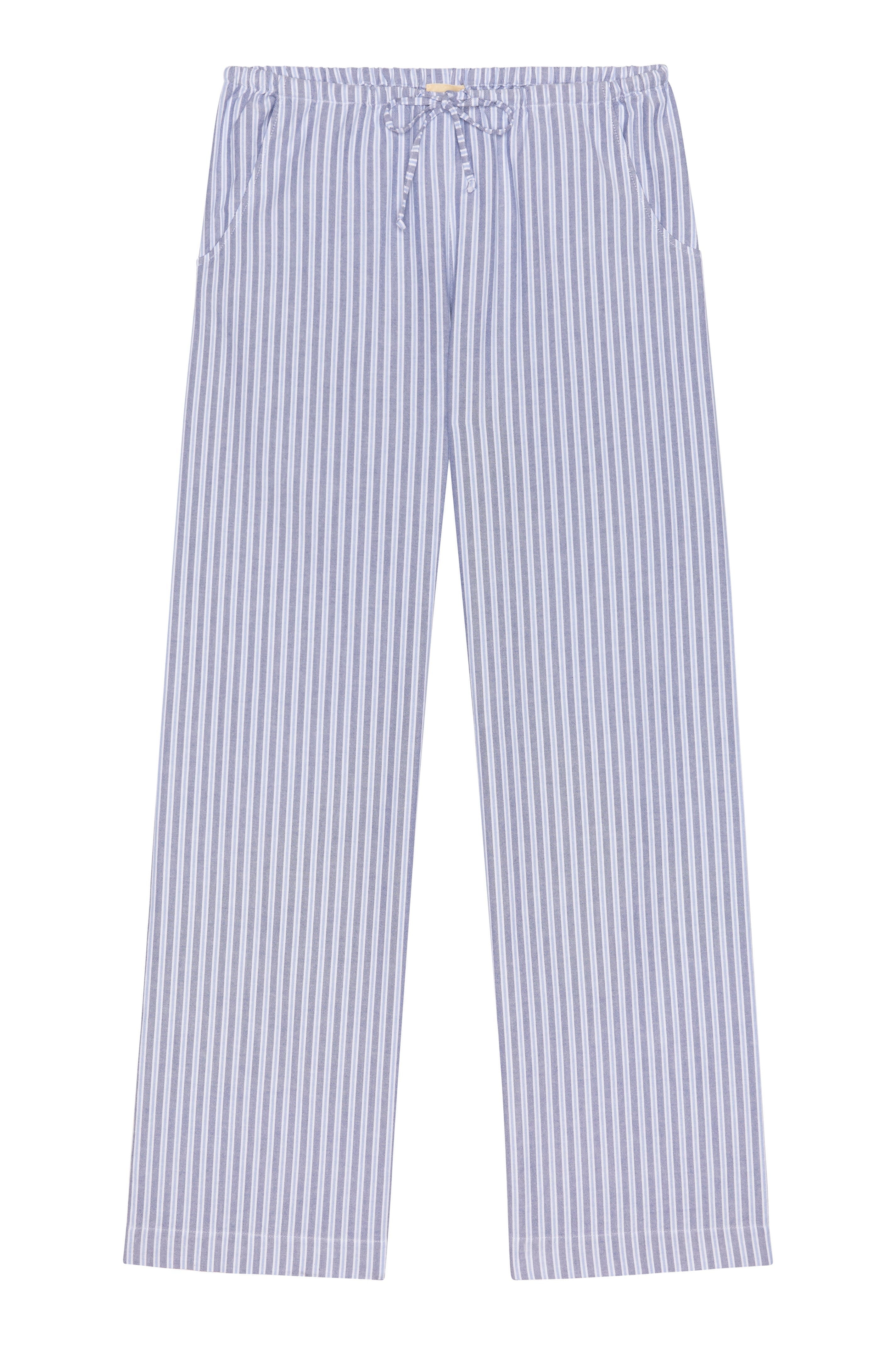 DONNI The Oxford Stripe Drawstring Pant - Cornflower-Stripe