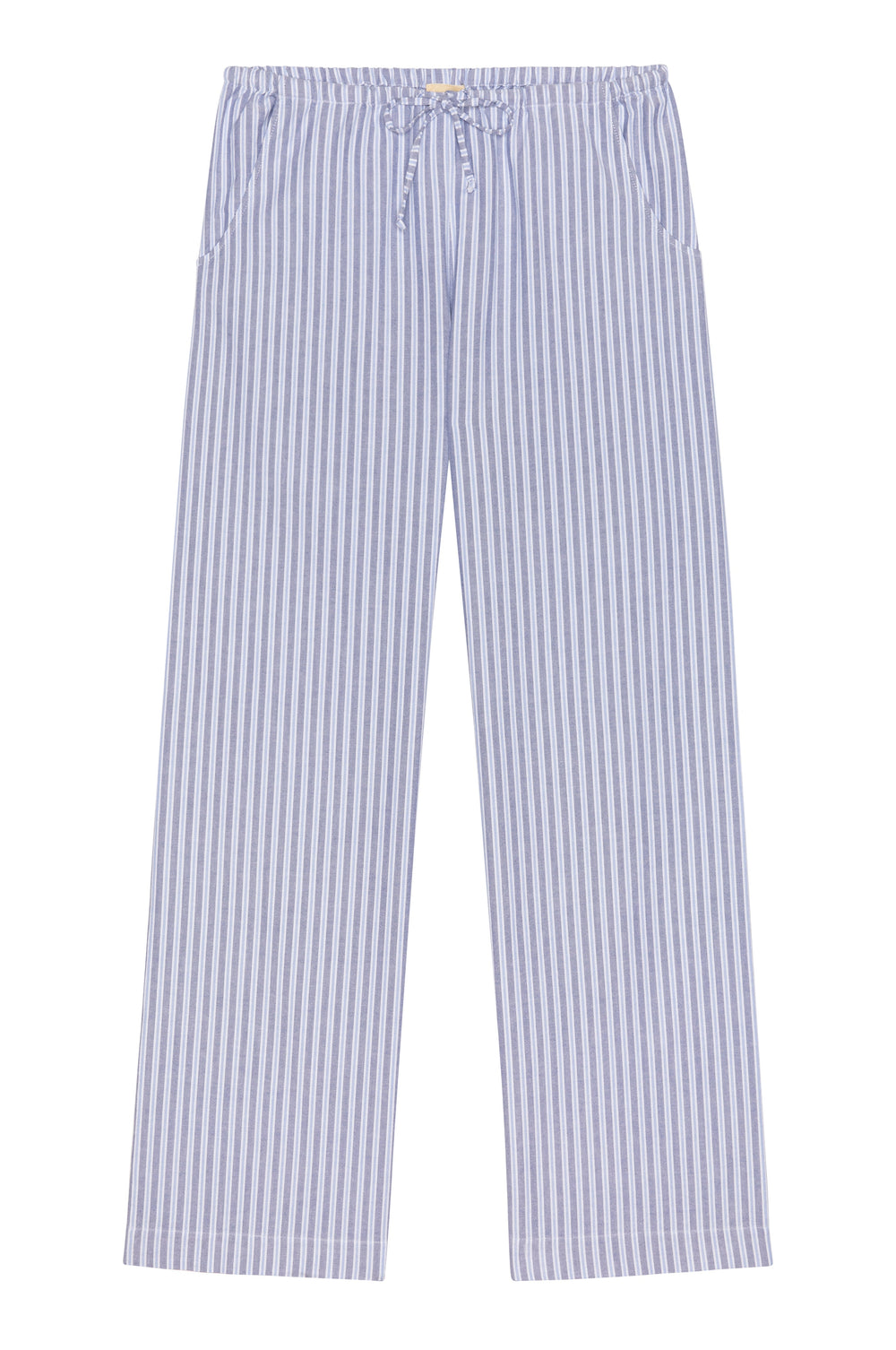 DONNI The Oxford Stripe Drawstring Pant - Cornflower-Stripe