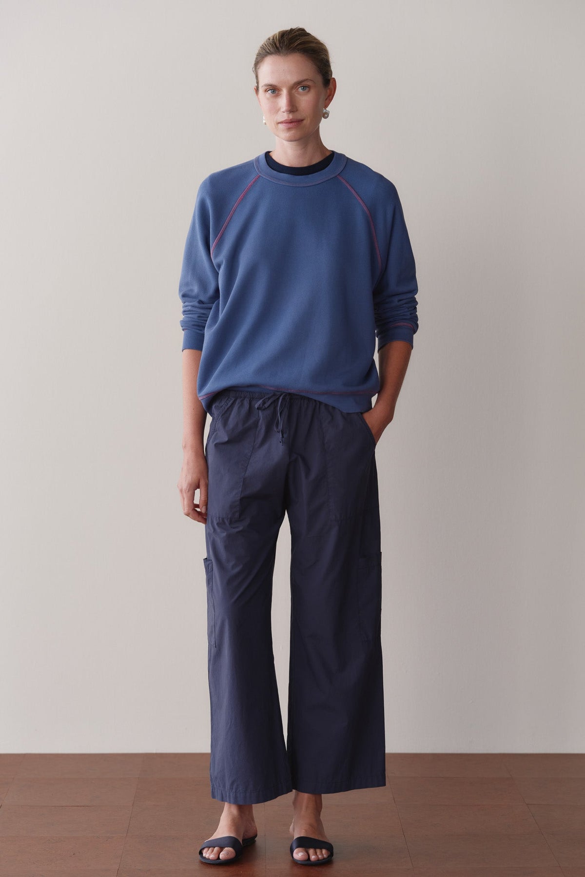 DONNI The Pop Drawstring Cargo Pant - Midnight