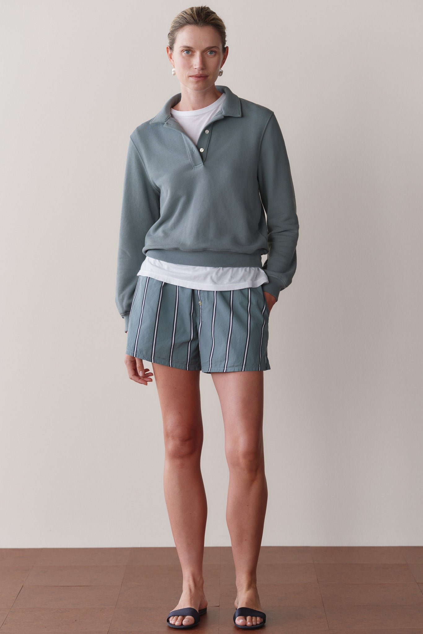 DONNI The Pop Boxer - Sage-Stripe