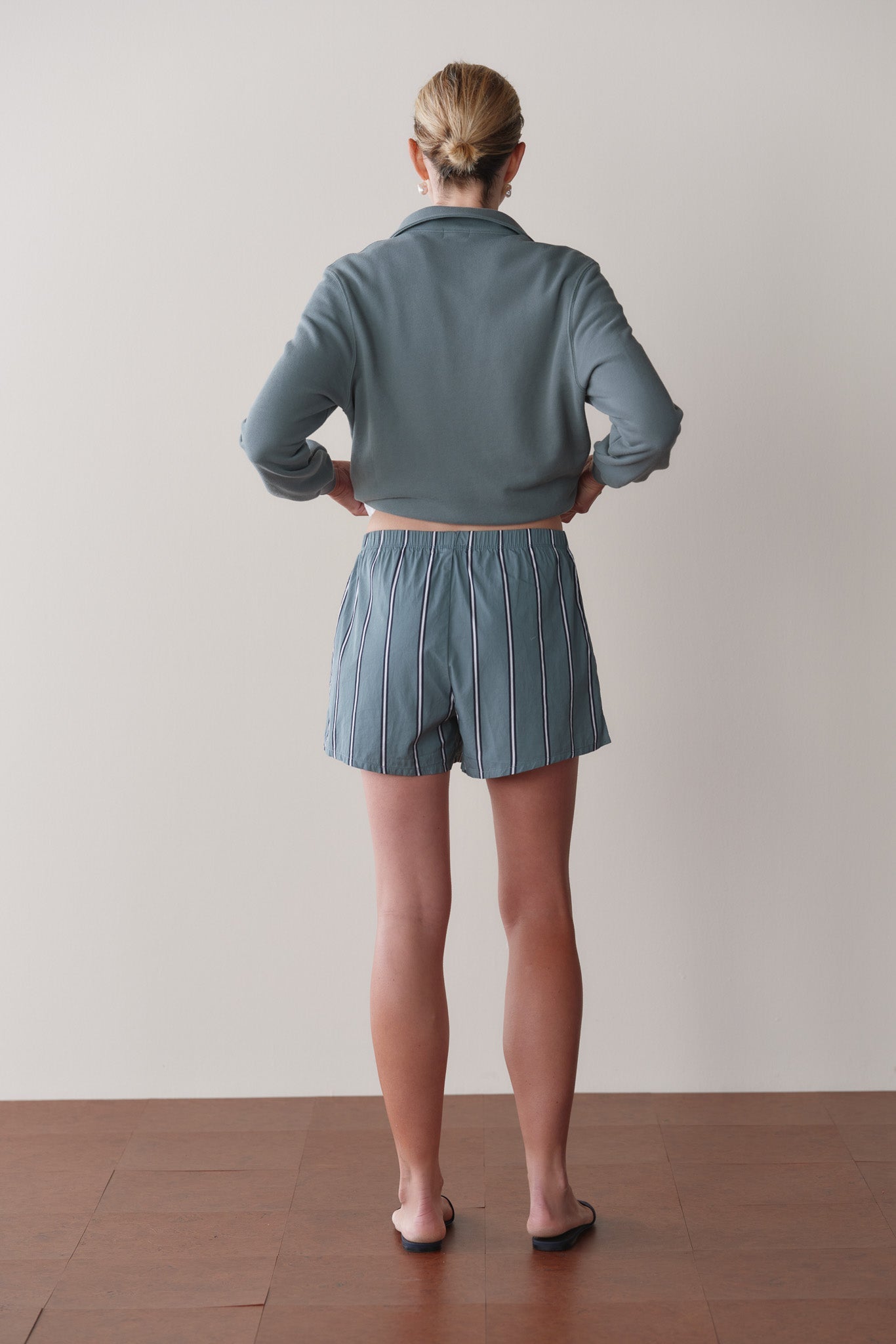 DONNI The Pop Boxer - Sage-Stripe