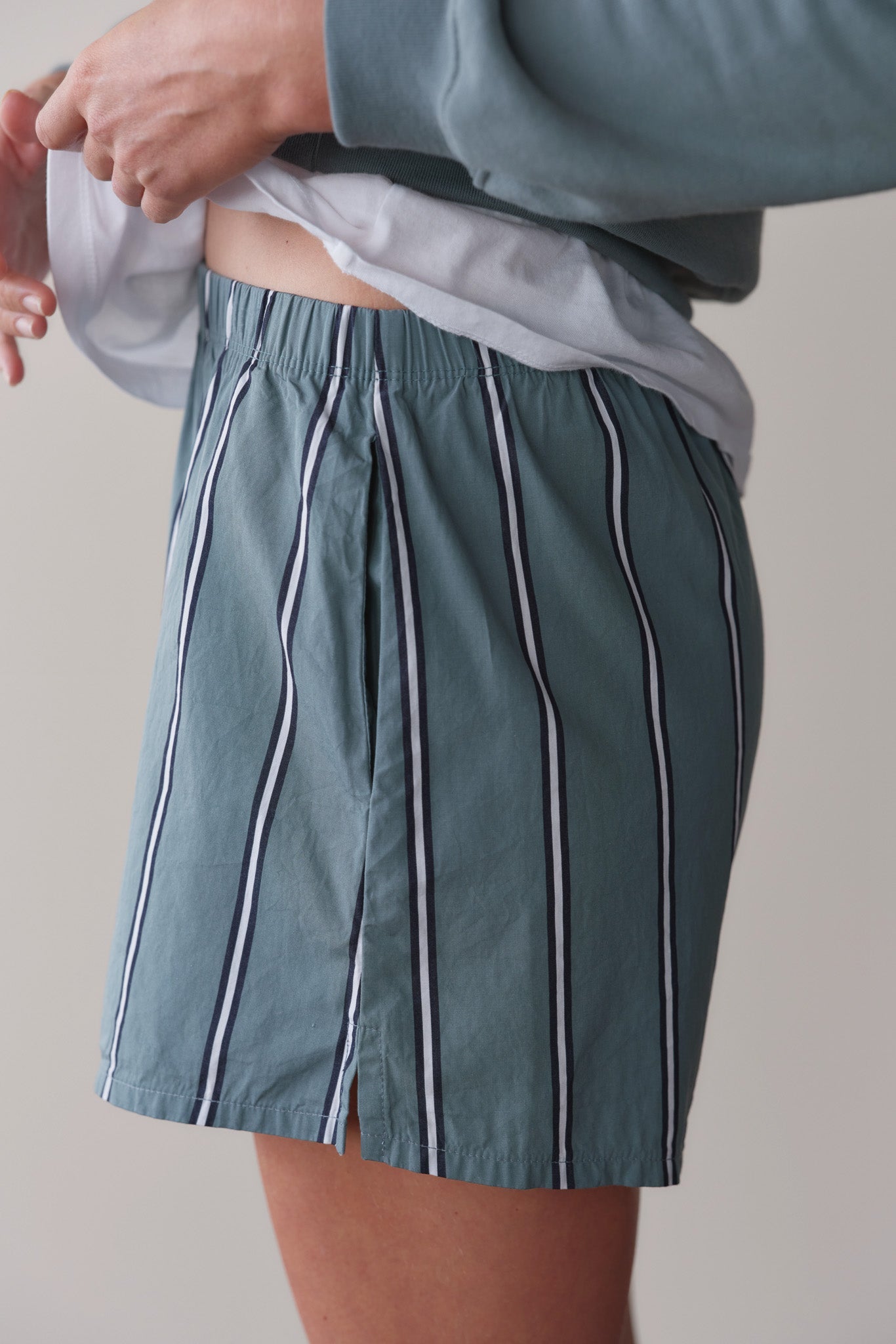 DONNI The Pop Boxer - Sage-Stripe
