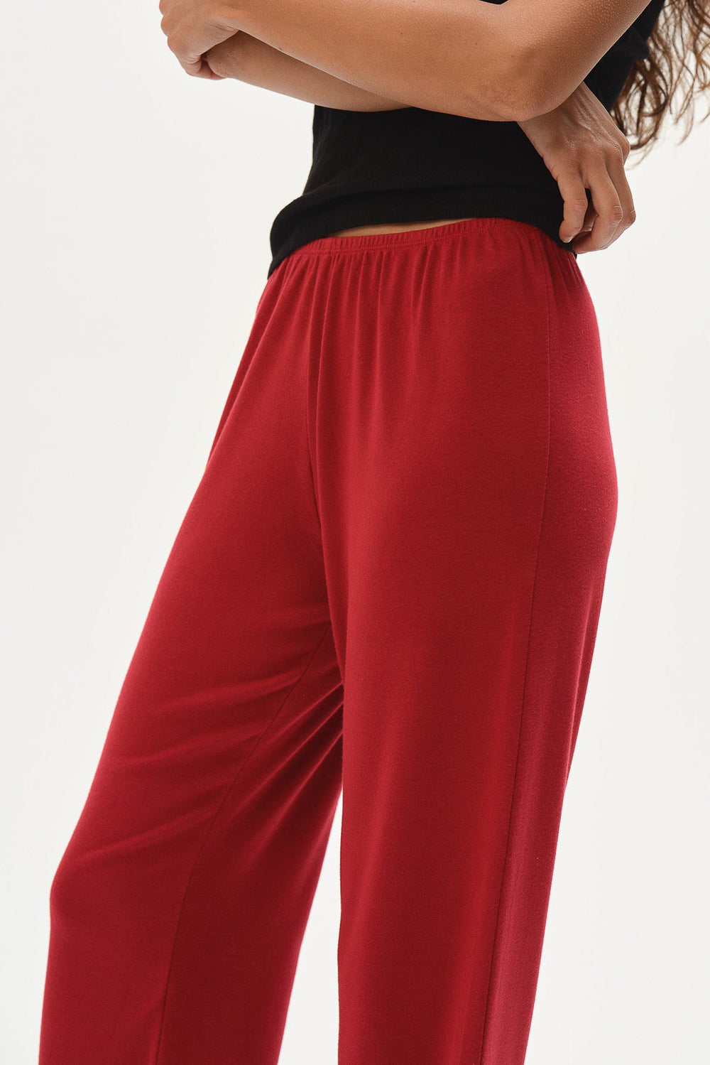 DONNI The Baby Rib Scallop Pant - Bell-Pepper