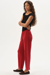 DONNI The Baby Rib Scallop Pant - Bell-Pepper