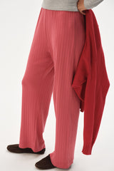 DONNI The Pointelle Simple Crop Pant - Raspberry