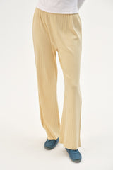 DONNI The Pointelle Simple Crop Pant - Butter