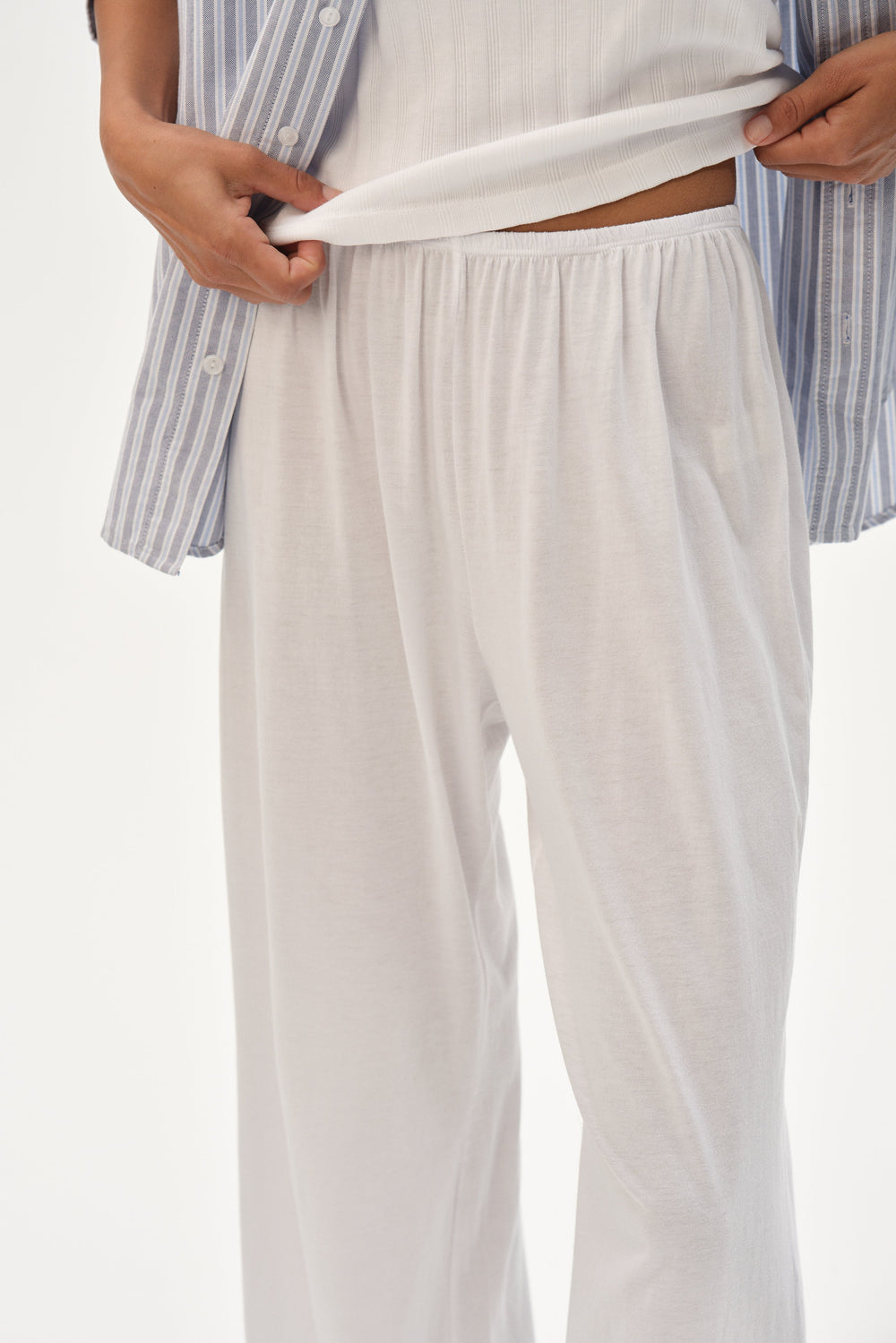 DONNI The Jersey Simple Crop Pant - Powder