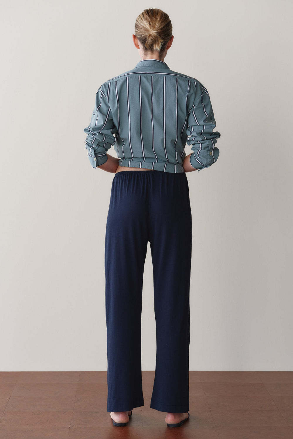 DONNI The Jersey Simple Crop Pant - Navy
