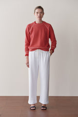 DONNI Powder Eco-Terry Stripe Crop Pant - Powder