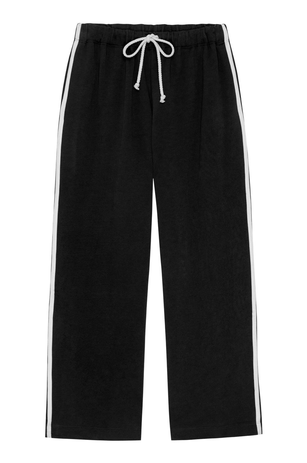 DONNI The Eco-Terry Stripe Crop Pant - Jet