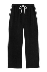 DONNI The Eco-Terry Stripe Crop Pant - Jet