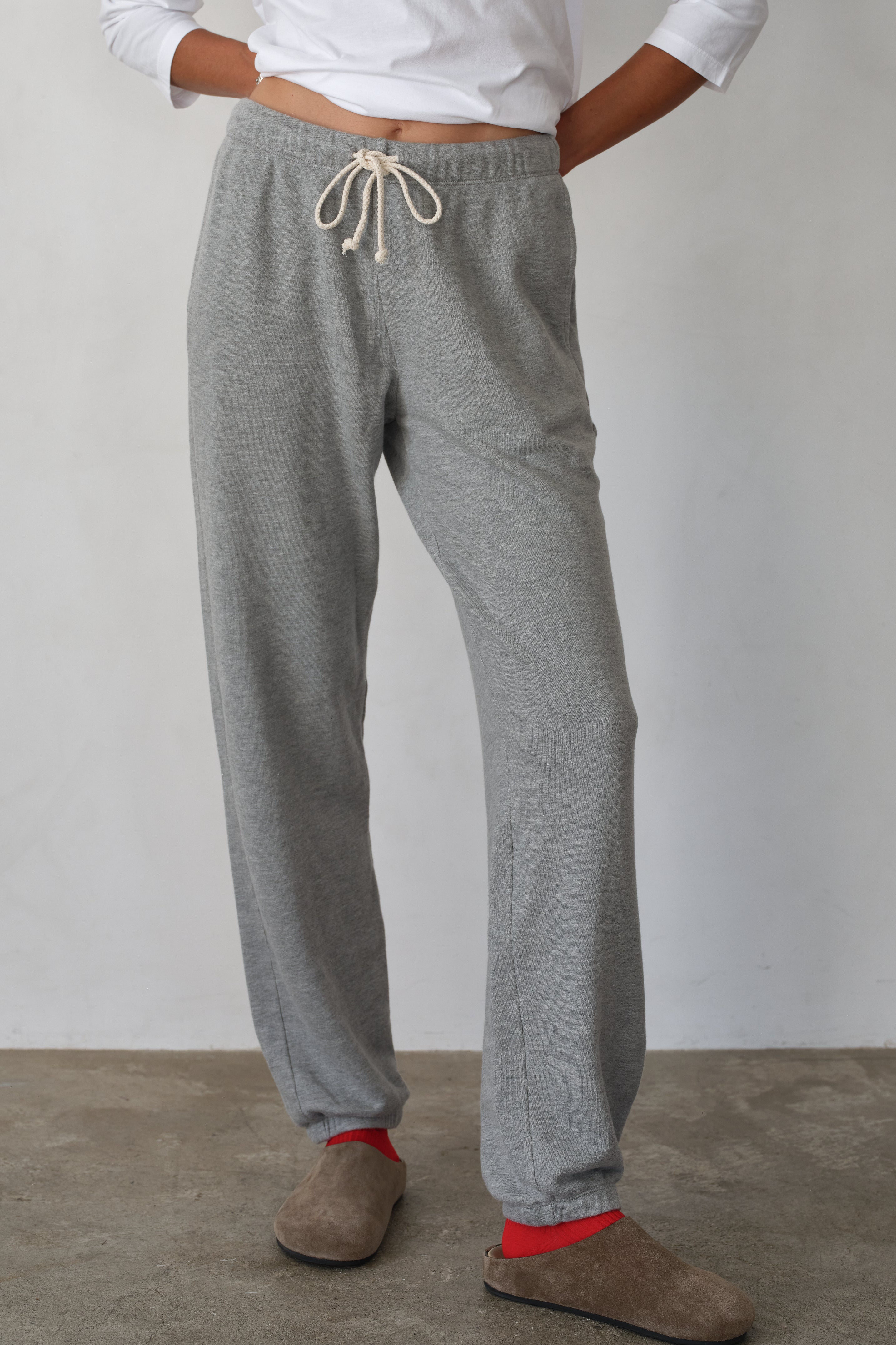 DONNI Heather Grey Eco-Terry Sweatpants - Heather Grey