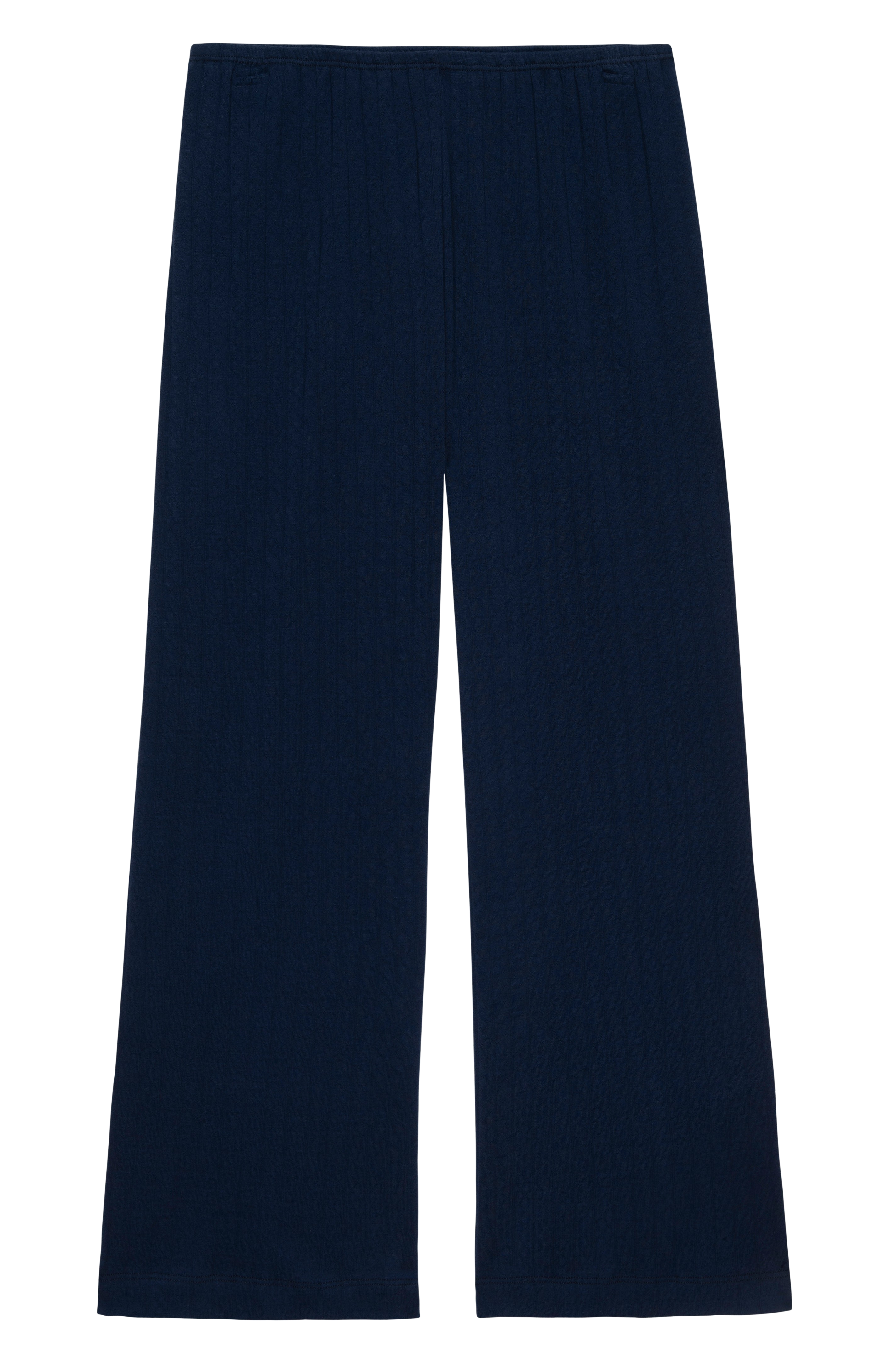 DONNI The Pointelle Simple Crop Pant - Navy