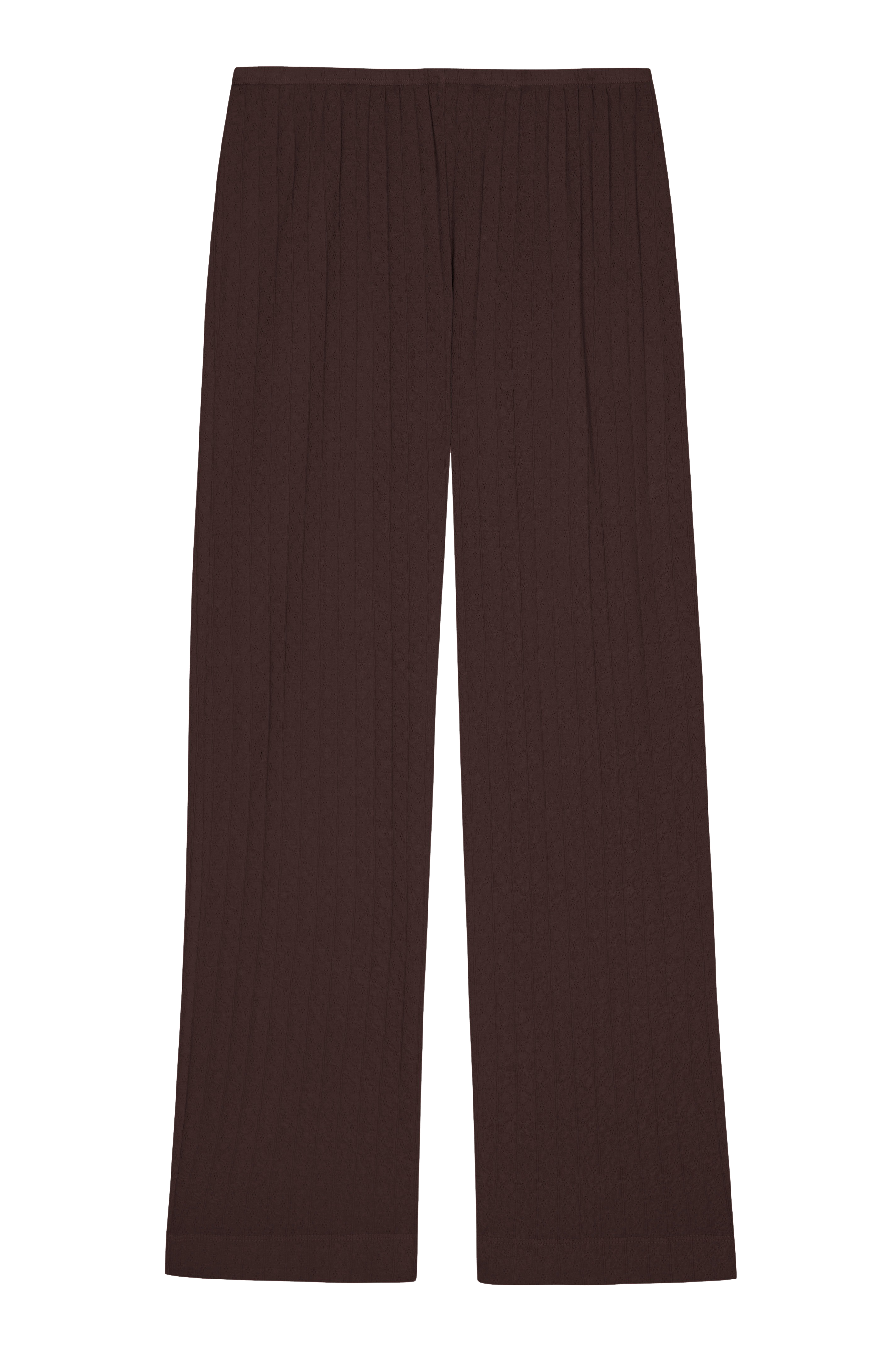 DONNI The Pointelle Simple Crop Pant - Espresso